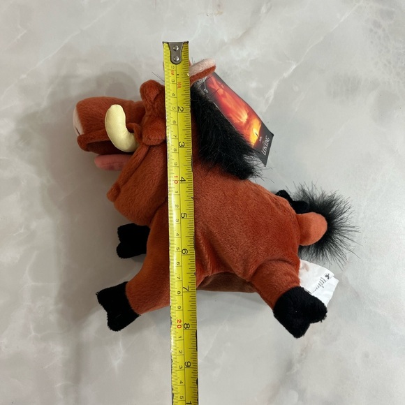 Vintage LION KING Mattel 9" PUMBA Warthog Plush Toy Figure Disney Store Tag On - Picture 8 of 8